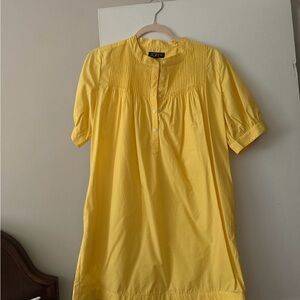 J. Crew Light Yellow Pleated Blouse
